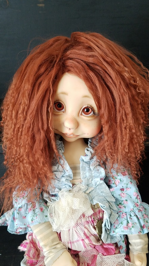 11" Auburn Red Tibet Mohair wig